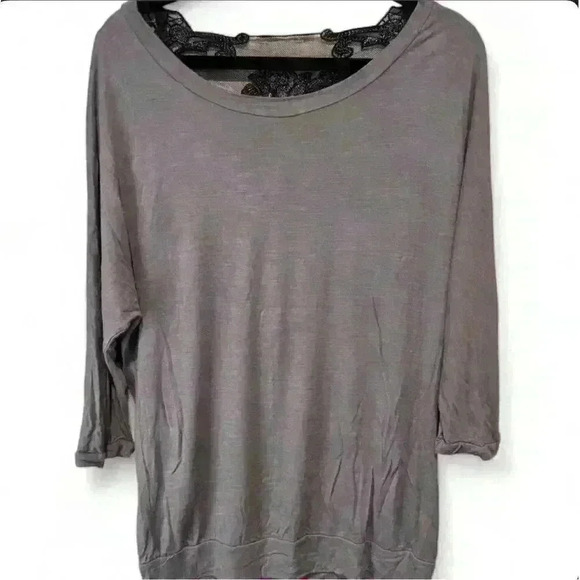 Vintage LA Movers Women's Gray Embroidered Floral Blouse Size S - Picture 1 of 2